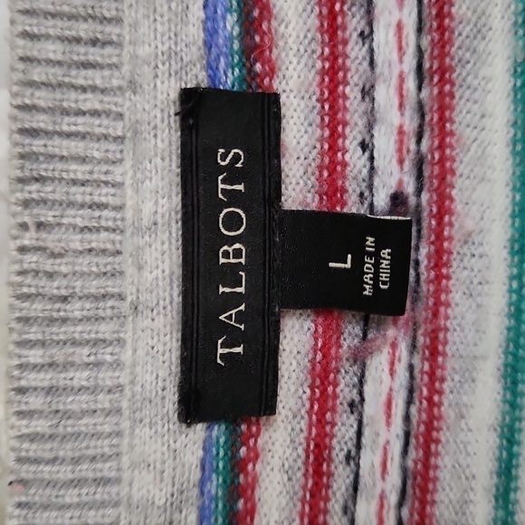 Lambs wool Blend Talbots Sweater Cardigan Collegiate Large Medium Modest - Picture 8 of 11